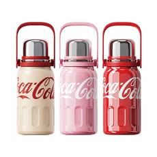 [코카콜라]GERM 트래블 핸들 진공 보틀(800ml) 보온보냉 텀블러 컵포함, 1개