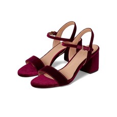Cole Haan 여성용 Josie Block 힐 샌들 와인 벨벳