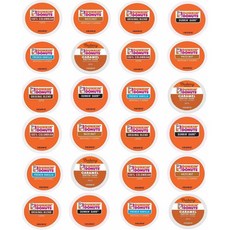 Variety pack of Dunkin Donuts Coffee K Cups 던킨 커피 큐리그 K 컵 6가지맛 총 24 캡슐 1팩