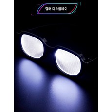 코난의 빛나는 안경 슈퍼 쿨 LED 미래 기술 cos 2 차원 조수, 적목 현상 특수 효과(충전식 버전)