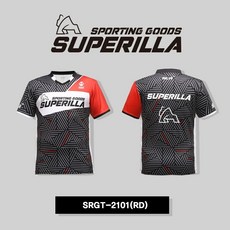슈퍼릴라 SRGT-2101(RD) 배드민턴 테니스 탁구 배구 볼링 반팔 티셔츠