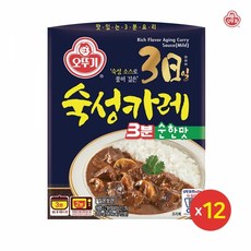 오뚜기 3일 숙성카레 3분 순한맛 200g, 12개