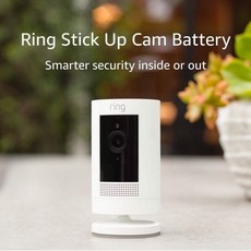 Certified Refurbished Ring Stick Up Cam Battery H, Device Only, 1 Camera, White + Battery