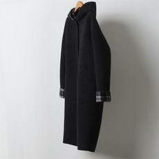 강물처럼 빅사이즈사랑해요 J547L212 후두체크배색울롱코트 BG