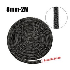 벽난로 씰링 로프 개스킷 코드 목재 연소 스토브 문짝 유리 섬유 고온 씰링 로프 교체 6mm 8mm 10mm 12mm 2M, 2) 8mm x 2M, 1개