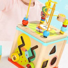 유아 원목 롤러코스터 아기 도형끼우기 블럭 좋아하는 교구, 1개