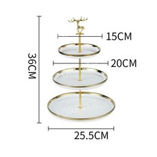 케이크접시 3단 그릇 플레이트 호텔 디저트 과일