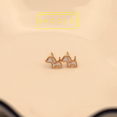 비케이골드 14K 강아지 모티프 귀걸이(낱개)