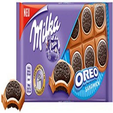 Milka Oreo Sandwich Chocolate Bar Candy Original German Chocolate 92g/3.24oz 밀카 오레오 샌드위치 초콜릿 바 캔디 오리, 1