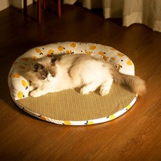 애완용텐트 시원한 범용 매트리스 매트 고양이용 침구 여름 둥지 사계절 용품 덩굴 소파, DIAMETER 60CM, STYLE B, 1개