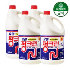 유한락스 펑크린 배수관 막힘 용해제, 4L, 4개