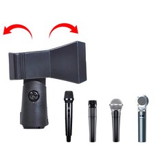 핸즈프리 범용 퀵 릴리스 마운트 어댑터 휴대용 스탠드 마이크 클립 조정 한 교체 홀더, 1개