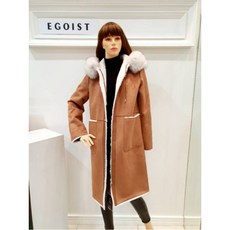 W몰 에고이스트 후드 폭스퍼 리버시블 무스탕 EK4TM502