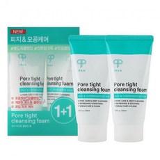 우니유리 입큰 포어 타이트 폼 150ml+150ml 모공+각질케어 2P 클렌징, 1
