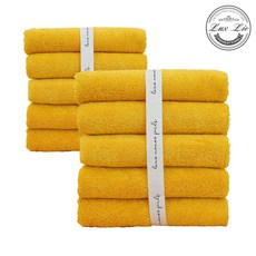 럭스리브 프리미엄 고급수건 150g 10장, 옐로우, 10개