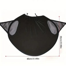 유모차 햇빛가리개 경량 트롤리와 여행용 그늘막 액세서리 접이식 천막 차양막 호환, black, 1개