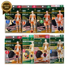 반테린코와 서포터, 반테린 무릎, 검정, 대형(L) 25~28cm, 1개