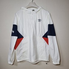 엄브로 남성 아노락 하프 집업 후드 바람막이 운동복 아이보리