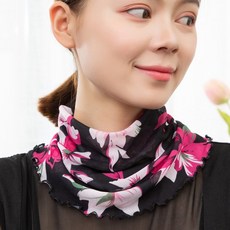 라쿤털 목도리 여자풀오버 여름시즌 자외선차단 얇은스타일 작은스카프 모조카라 플라자댄스 매치하기좋은 경추보호 넥워머 스카프
