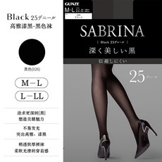 많이 사다 GUNZE군 네 SABRINA 커버라인 25D야헤 COS 블랙 양말 SB490