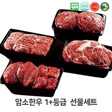 암소한우 1+등급 4구 선물세트 모음, 찜갈비500g2구+양지500g2구, 1개