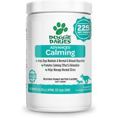 Doggie Dailies 카밍 츄 225개 캐모마일 멜라토 스트레스 완화 진정, 옵션1, 1개