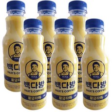 빽다방아메리카노HOT  빽다방 황금라떼 450ml x 6개 빅사이즈 대용량 백다방커피 사무실탕비실 회의실음료 