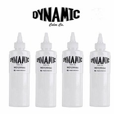 다이나믹 컬러 화이트 영구 문신 잉크 250ml 전문 바디 아트 안료 8oz, 한개옵션1, 한개옵션0