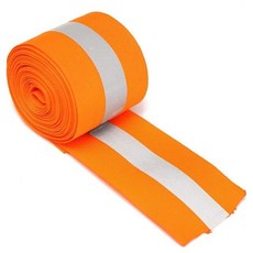 옷끈 가방 리본 안전형광봉제경고테이프 반사테이프, 1개, 주황색