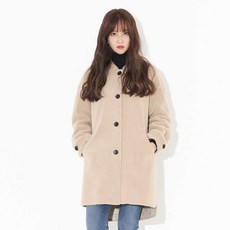 [201486!]여성 양털 코트 4버튼 카라 데일리 데이트 캐주얼[zzang!}