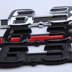 ABS 자동차 차량용 사이드 펜더 엠블럼 6.3AMG 배지 스티커 3.2 5.5 6.3 6.5 AMG 로고 악세사리 크롬 유광 블랙 레드, [05] Glossy All Black, [03] 6.3AMG, 1개