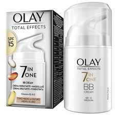 OLAY 올레이 토탈 이펙트 BB크림 7 in 1 모이스처라이징 크림+미디엄 메이크업 SPF15 50ml 4팩, 4개
