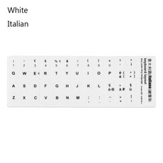 영어 도이치 아랍어 러시아어 문자 알파벳 레이아웃 키보드 스티커 미끄럼 방지, [13] White-Italian