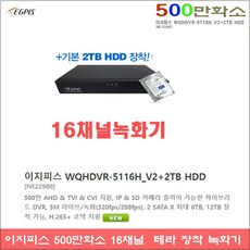 이지피스 WQHDVR-5116H_V2 500만화소 16채널녹화기(최고급형), 이지피스 WQHDVR-5116H_V2+2TB HDD, 1개