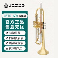 트럼펫 입문용 가용 연습용 악기 Trumpet 커스텀 YTR 4335GS, 진보 JBTR601 스몰 인동에나멜 골드, 1개