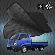 봉고3 벌집매트 /PU (더블캡) 고무매트 바닥 발판 깔판 1톤 1.2톤 트럭, 봉고3 [유로5 더블캡] (04.1~16.9), [*엠보싱벌집매트]1열+2열(앞좌석+뒷좌석)