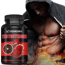 Xemenry 테스토스테론 - 에너지 근력 지구력 및 운동 능력을 향상시키는 Epimedium Tribulus Terrestris Maca 등이 함유되어 있습니다., 2박스, 120정