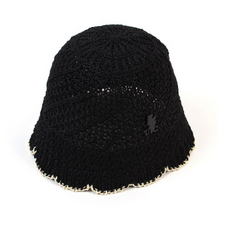 유니버셜케미스트리 Summer Black Edge Knit Bucket Hat - 유니버셜케미스트리