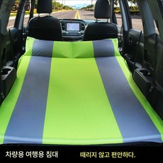 Z3JC 차량용 에어매트 침대 자동충전 매트리스 트래블 매트리스 SUV 공용 트렁크 슬리핑 매트리스, 더블 스트레이트 사이드 5cm 두께 평면 그린 그레이