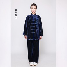 산과 작은 것이다 태극복 여성 벨벳 자수 연공복 봄가을 권법 코스튬의상 겨울 두꺼운