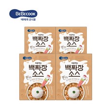 베베쿡 처음먹는 백짜장소스 4개 100g2입 1개, 백짜장, 100g, 8개 - 베베쿡짜장