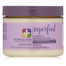 Pureology Hydrate Superfood Treatment Hair Mask For Dry Color Treated Hair Silicone-Free Vegan, One Color_One Size, One Color_One Size, 상세 설명 참조0
