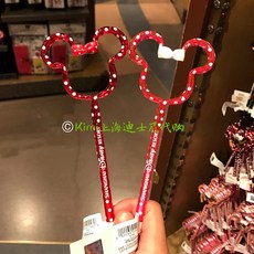 룰러펜 타프리클립샤프 똑딱이매직 상하이 디즈니랜드 대 구매하면 각 계열 심볼미키 쌀 캐릭터 머리 닮다 롱 로드, 화이트 나비넥타이 쌀 니