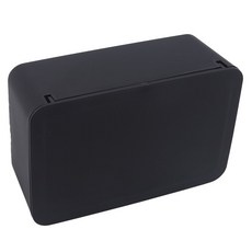 뚜껑이있는 물티슈 보관 상자 뚜껑 홈 오피스 장식이있는 가정용 플라스틱 방진 티슈 상자, 검은 색, 1개