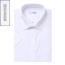 듀퐁 셔츠 SE4MM12HS901SWH 반팔 여름용 일반핏 구김 적은 카라뒤 로고 스트레치 반소매 스판 와이셔츠