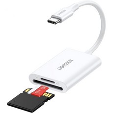 UGREEN SD 카드 리더 USB C 고속 타입 메모리 마이크로 어댑터 170MBs 아이폰 15 Pro Max iPad MacBook ProAir Samsung Android, 1개