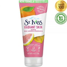 세인트이브스 레디언트 스킨 스크럽 각질제거 필링 레몬 만다린 170g Radiant Skin Scrub Pink Lemon & Mandarin, 1개