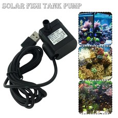 초저소음 미니 브러시리스 워터 펌프 USB 분수 수족관 순환 수경 배양 시스템용 비수성, 1개