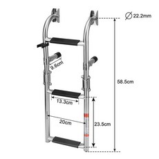 캠핑카 계단 트레일러 카라반 계단 스텝보트 액세서리 해양 3 단계 접이식 사다리 413