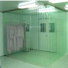 PVC 제전비닐 산업용 커튼 차폐 재전 필름 투명 롤, 녹색난연제+2.5mm 두께 0.9m x2.3m, 1개